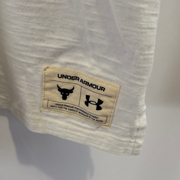 UNDER ARMOUR PROJECT ROCK WHITE MUSCLE TEE - Picture 4 of 6